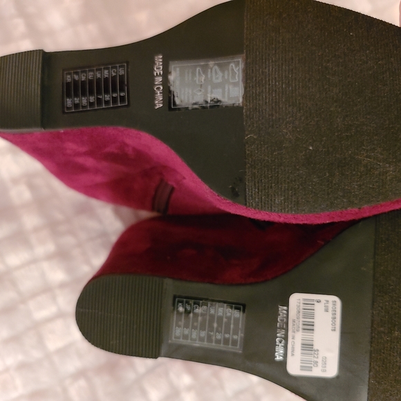 Women's Wedge Booties - Suede - Picture 3 of 4